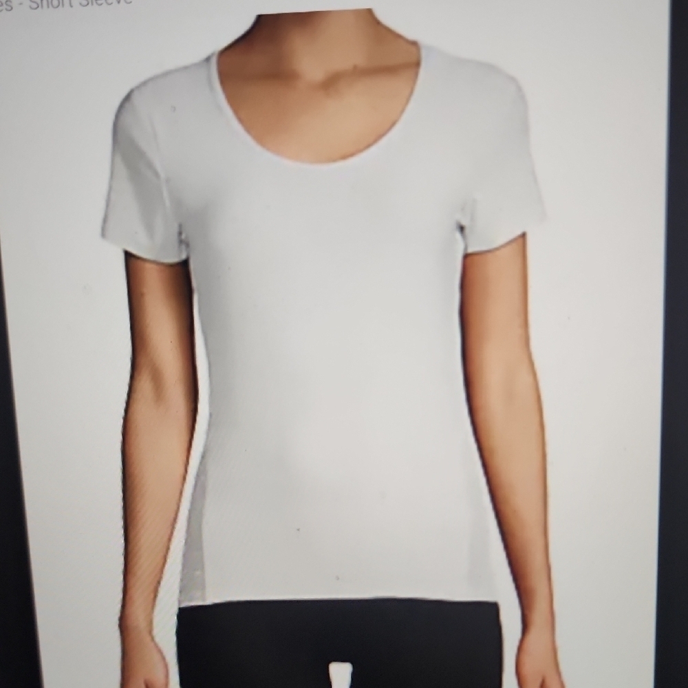 Gottex White Short Sleeve Tee Active Stretch Size XS